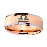 8mm-Libra-Horoscope-Dome-Rose-Gold-Tungsten-Carbide-Bands-Ring