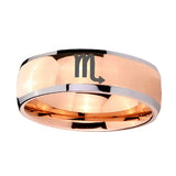 8mm-Scorpio-Horoscope-Dome-Rose-Gold-Tungsten-Carbide-Engagement-Ring
