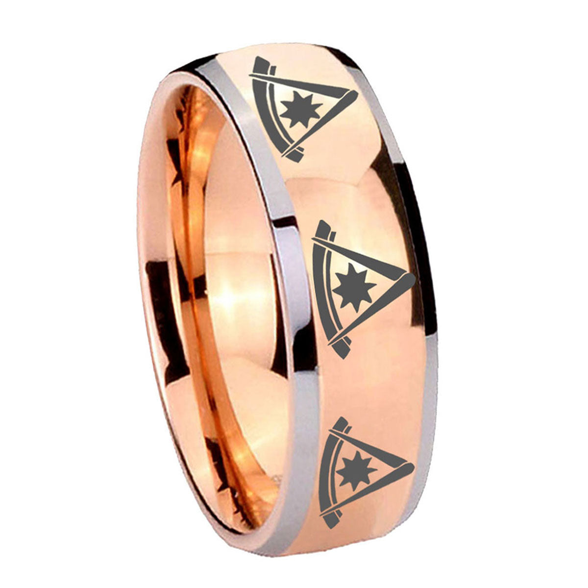 Capricorn Zodiac Tungsten Carbide Matching Ring Set