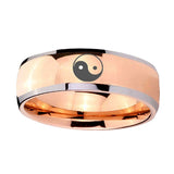 8mm-Yin-Yang-Dome-Rose-Gold-Tungsten-Carbide-Men's-Engagement-Ring