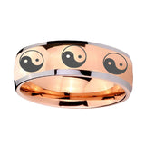 8mm-Multiple-Yin-Yang-Dome-Rose-Gold-Tungsten-Carbide-Mens-Wedding-Band