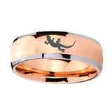 8mm-Lizard-Dome-Rose-Gold-Tungsten-Carbide-Mens-Anniversary-Ring