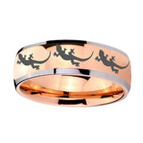 8mm-Multiple-Lizard-Dome-Rose-Gold-Tungsten-Carbide-Men's-Engagement-Ring