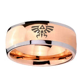 8mm-Zelda-Skyward-Sword-Dome-Rose-Gold-Tungsten-Carbide-Promise-Ring