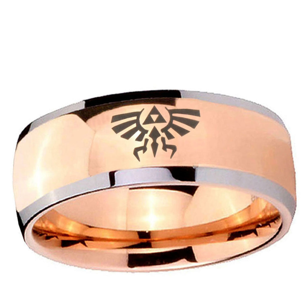 5mm Zelda Skyward Sword Dome Rose Gold Tungsten Promise Ring