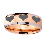 8mm-Multiple-Heart-Dome-Rose-Gold-Tungsten-Carbide-Wedding-Band-Mens