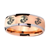 8mm-Multiple-Marine-Dome-Rose-Gold-Tungsten-Carbide-Mens-Promise-Ring