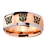 8mm-Transformers-Autobot-Decepticon-Dome-Rose-Gold-Tungsten-Carbide-Men's-Ring
