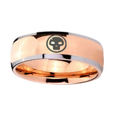 8mm-Skull-Dome-Rose-Gold-Tungsten-Carbide-Wedding-Engraving-Ring