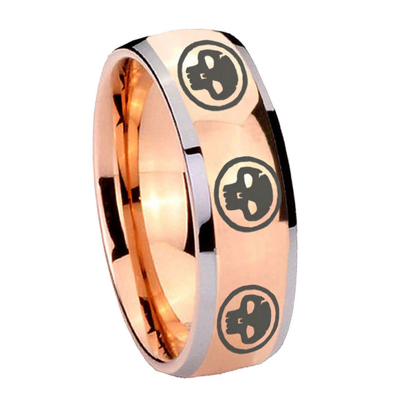8mm-Multiple-Skull-Dome-Rose-Gold-Tungsten-Carbide-Wedding-Band-Mens