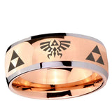 5, 8mm Legend of Zelda Dome Rose Gold Tungsten Ring