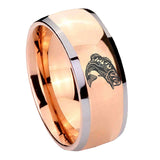8mm Fishing Dome Rose Gold Tungsten Carbide Men's Ring