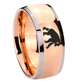 8mm Chimpanzee Dome Rose Gold Tungsten Carbide Men's Ring