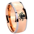 8mm Octopus Dome Rose Gold Tungsten Carbide Men's Ring