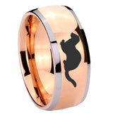 8mm Otter Dome Rose Gold Tungsten Carbide Men's Ring