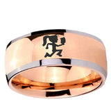 5, 8mm Hatchet Woman Dome Rose Gold Tungsten Ring
