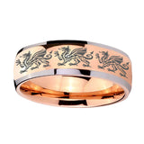 8mm-Multiple-Dragon-Dome-Rose-Gold-Tungsten-Carbide-Promise-Ring
