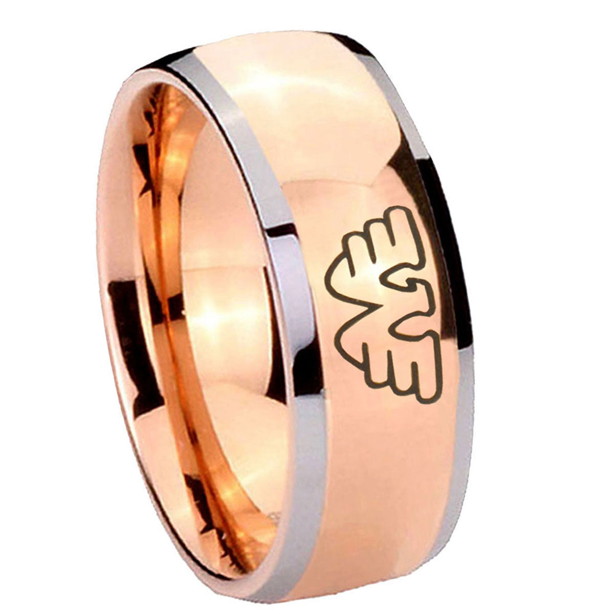 4 Maltese Cross Tungsten Carbide Wedding Ring Sets