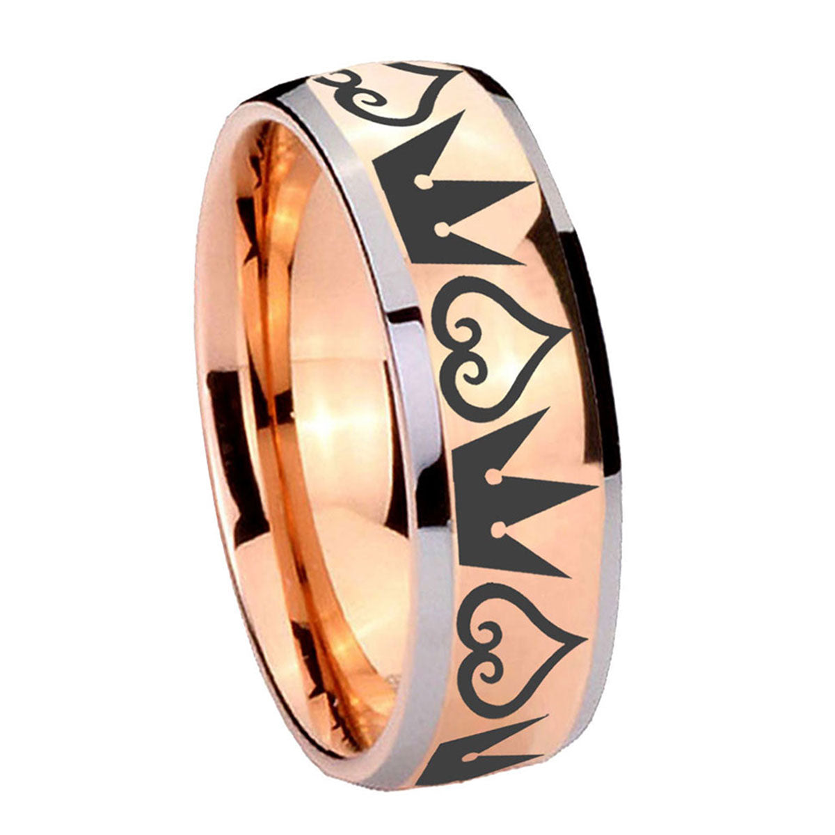 Celtic knot Tungsten Carbide Promise Ring Set