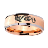 8mm-Dragon-Dome-Rose-Gold-Tungsten-Carbide-Wedding-Engraving-Ring
