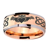 8mm-Irish-Claddagh-Dome-Rose-Gold-Tungsten-Carbide-Mens-Ring-Personalized