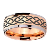 8mm-Celtic-Knot-Dome-Rose-Gold-Tungsten-Carbide-Custom-Mens-Ring