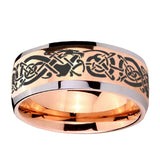 8mm-Celtic-Knot-Dragon-Dome-Rose-Gold-Tungsten-Carbide-Promise-Ring