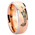 8mm Geekery Oathkeeper Kingdom Hearts Dome Rose Gold Tungsten Carbide Ring