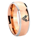 8mm Transformers Shatterback Dome Rose Gold Tungsten Carbide Ring