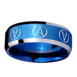 10mm-Atheist-Design-Beveled-Edges-Blue-2-Tone-Tungsten-Bands-Ring