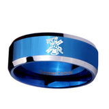 8mm-Fireman-Beveled-Edges-Blue-2-Tone-Tungsten-Carbide-Bands-Ring
