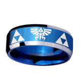 8mm-Legend-of-Zelda-Beveled-Edges-Blue-2-Tone-Tungsten-Wedding-Engraving-Ring