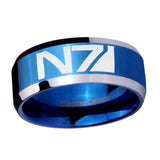 10mm-N7-Design-Beveled-Edges-Blue-2-Tone-Tungsten-Men's-Engagement-Ring