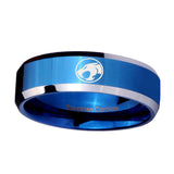 10mm-Thundercat-Beveled-Edges-Blue-2-Tone-Tungsten-Men's-Engagement-Band