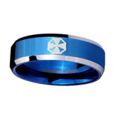 8mm-Resident-Evil-Beveled-Edges-Blue-2-Tone-Tungsten-Mens-Anniversary-Ring