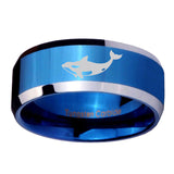 10mm-Keller-Whale-Beveled-Edges-Blue-2-Tone-Tungsten-Men's-Engagement-Ring