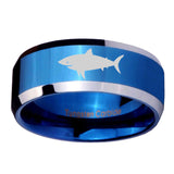 10mm-Shark-Beveled-Edges-Blue-2-Tone-Tungsten-Men's-Engagement-Ring