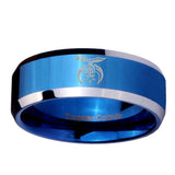 10mm-Masonic-Shriners-Beveled-Edges-Blue-2-Tone-Tungsten-Carbide-Promise-Ring