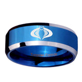 8mm-Cobra-Beveled-Edges-Blue-2-Tone-Tungsten-Carbide-Anniversary-Ring