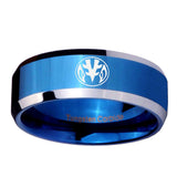 10mm-Love-Power-Rangers-Beveled-Edges-Blue-2-Tone-Tungsten-Mens-Bands-Ring
