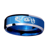 10mm-Dragon-Beveled-Edges-Blue-2-Tone-Tungsten-Carbide-Custom-Ring-for-Men