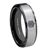 8mm-Chief-Master-Sergeant-Vector-Beveled-Brush-Black-2-Tone-Tungsten-Mens-Ring