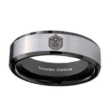10mm-Chief-Master-Sergeant-Vector-Beveled-Brushed-Silver-Tungsten-Men's-Ring