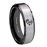 8mm-Marine-Beveled-Edges-Brush-Black-2-Tone-Tungsten-Carbide-Wedding-Band-Ring