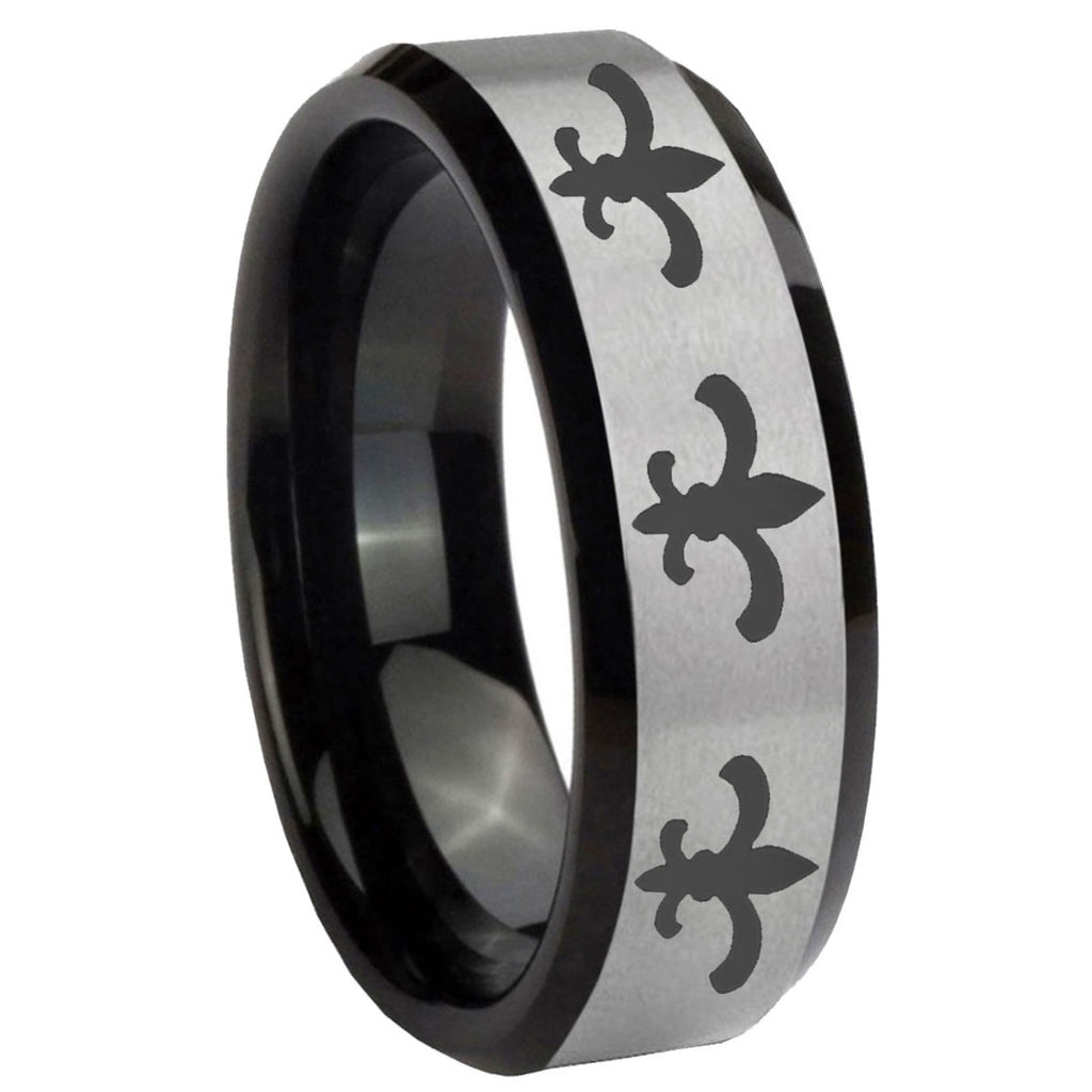 Viking Symbol Tungsten Carbide Couple Wedding Bands