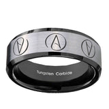 8mm-Atheist-Design-Beveled-Brush-Black-2-Tone-Tungsten-Mens-Ring
