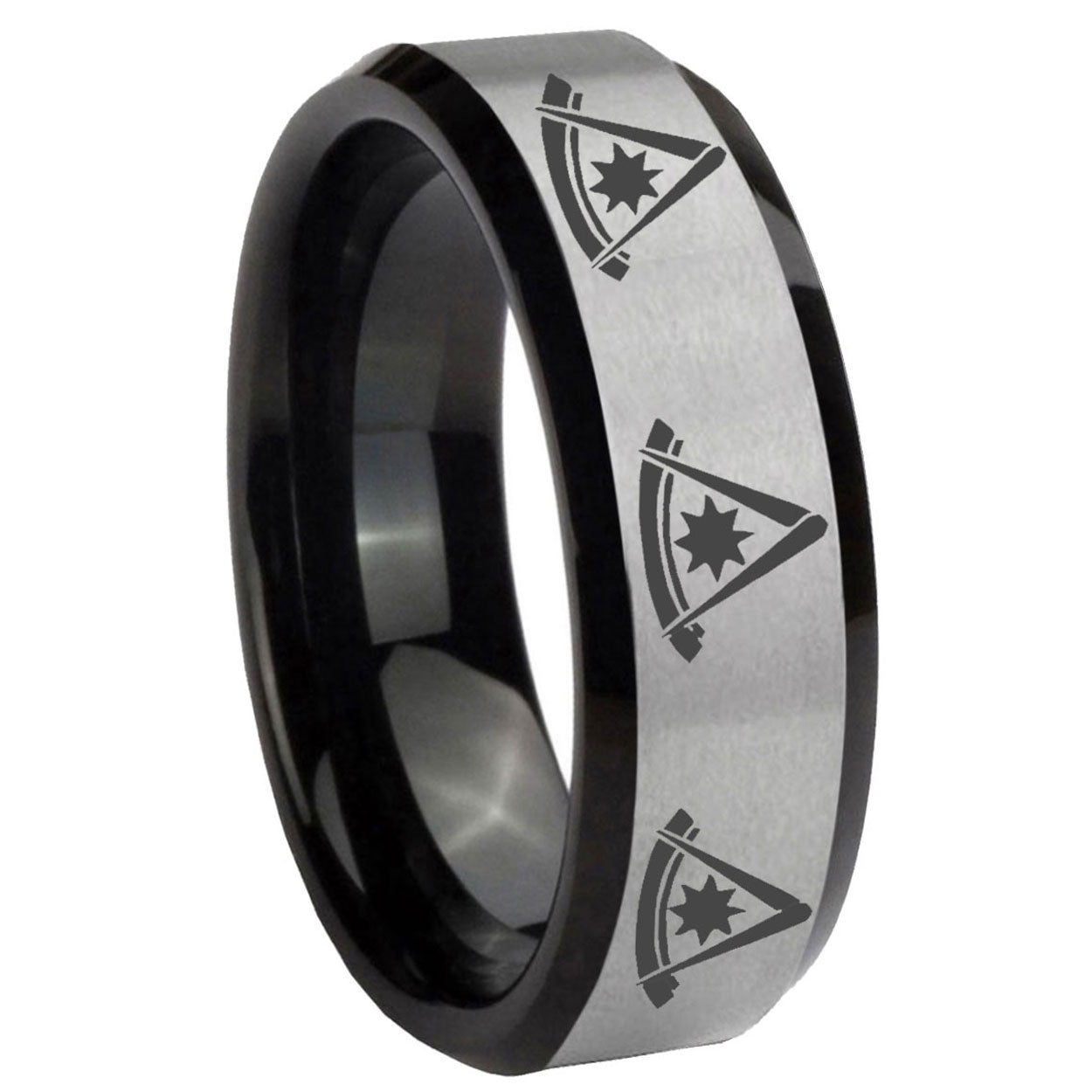 Capricorn Zodiac Tungsten Carbide Bridal Ring Set