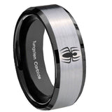 8mm-Spiderman-Beveled-Edges-Brush-Black-2-Tone-Tungsten-Men's-Engagement-Ring