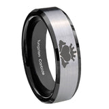 8mm-Claddagh-Design-Beveled-Brush-Black-2-Tone-Tungsten-Men's-Wedding-Ring