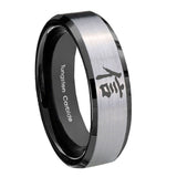 8mm-Kanji-Faith-Beveled-Edges-Brush-Black-2-Tone-Tungsten-Mens-Engagement-Ring